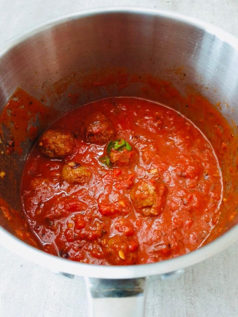 juicy meatballs in sauce