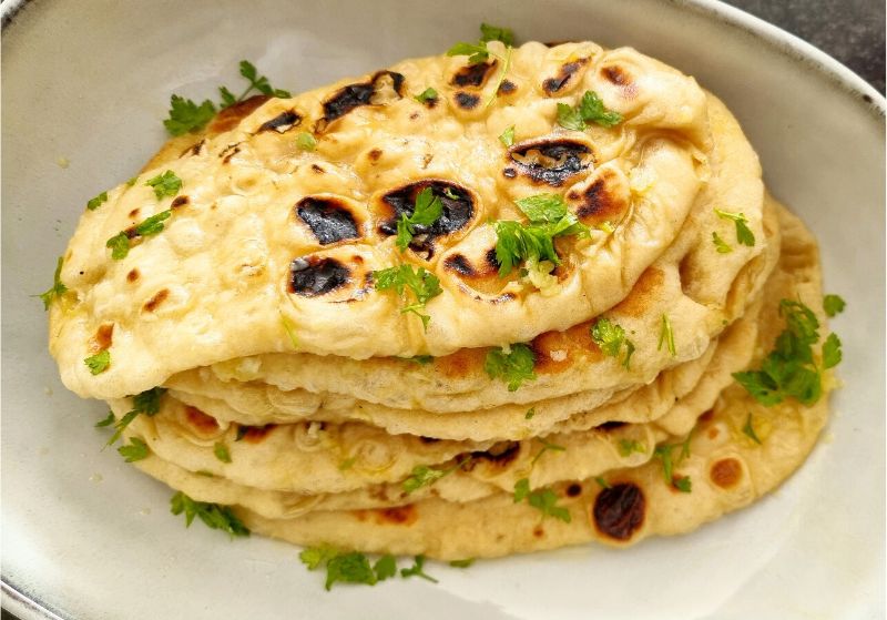 fluffy soft naan bread in a bowl recipe