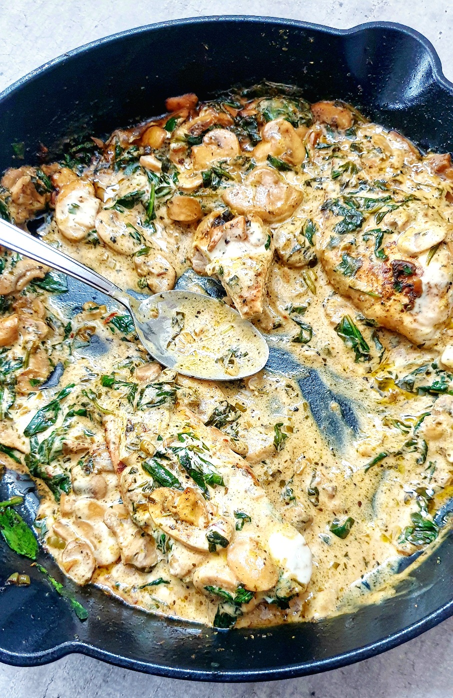 Chicken mushroom and spinach recipes