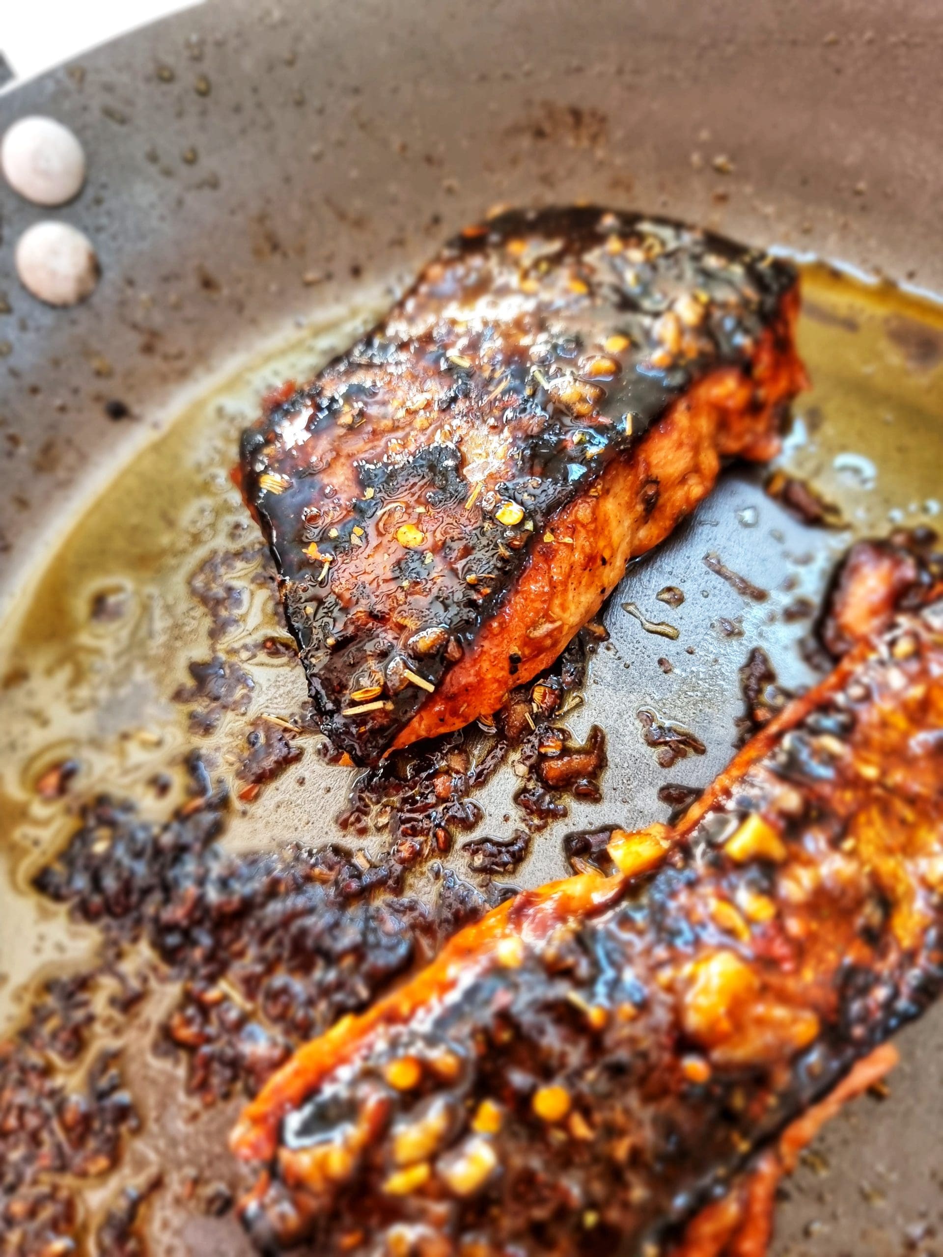 Salmon And Rice In An Asian Sauce