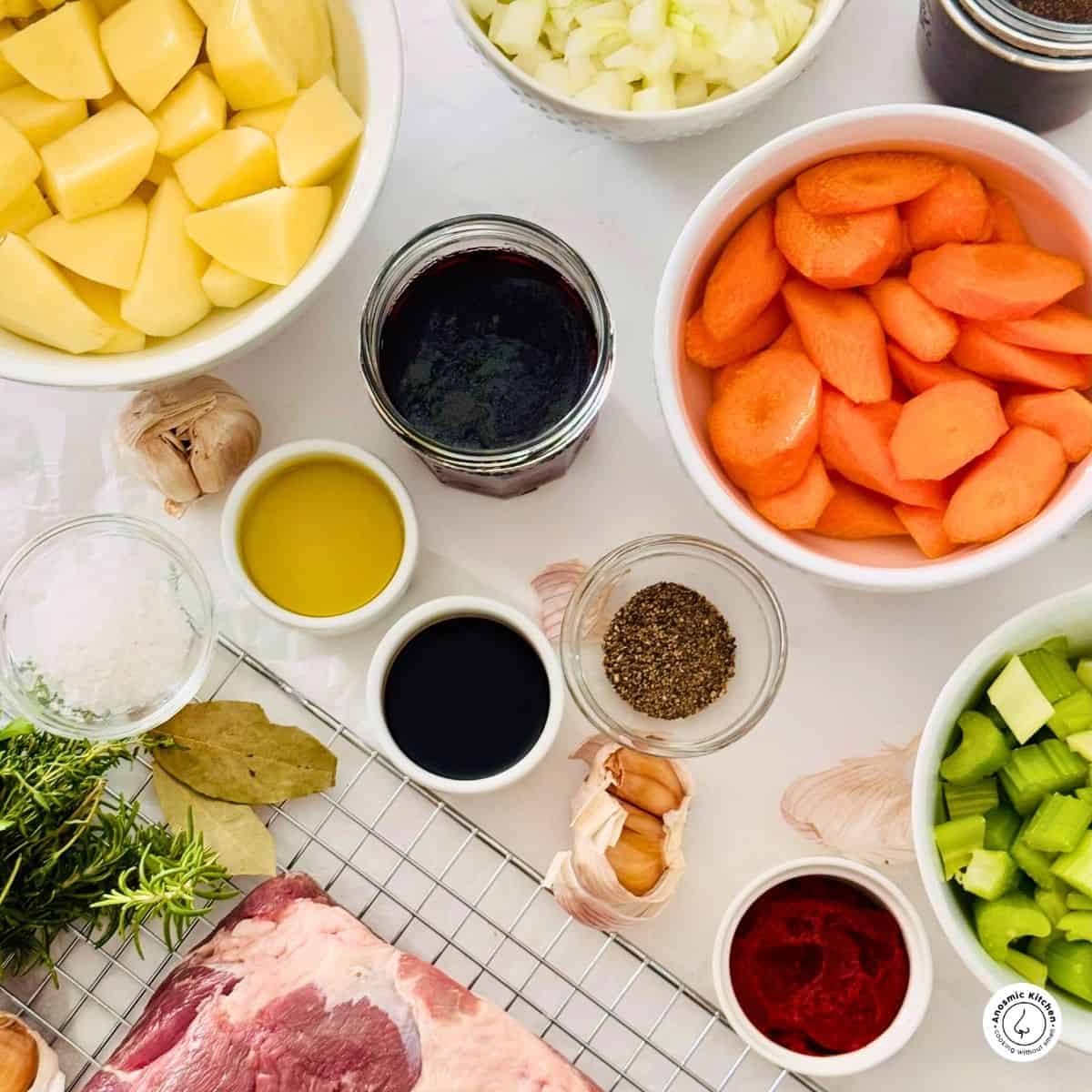 ingredients for a pot roast