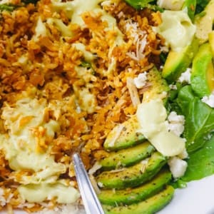 avocado and rice bowl
