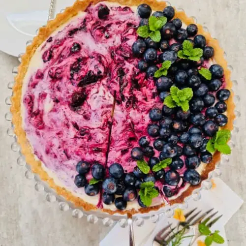 blueberry cream tart