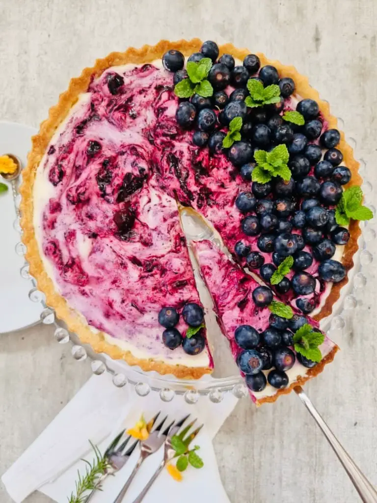 blueberry cream tart
