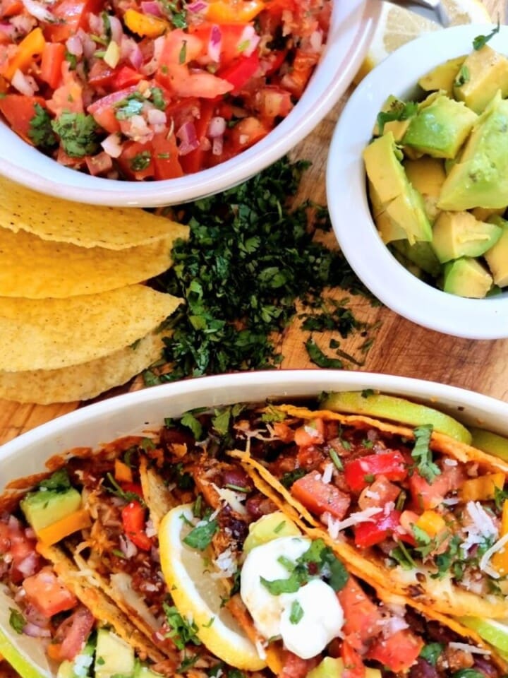 tacos salsa and avocado