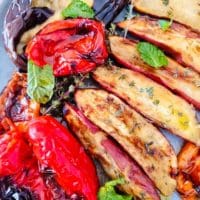 sheet pan Mediterranean veggies