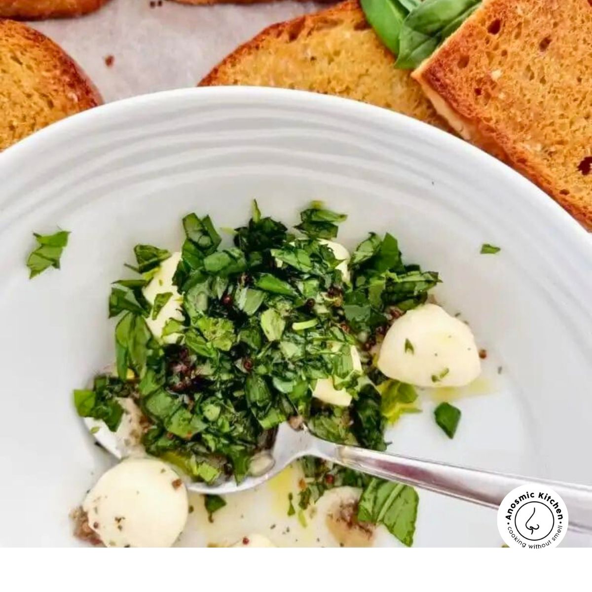 fresh basil and bocconcini avocado-caprese-salad-on-toast