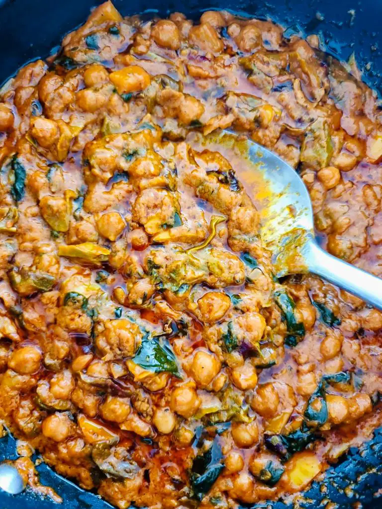 chickpea spinach curry 