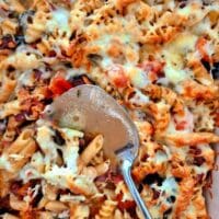 Mediterranean chicken pasta bake