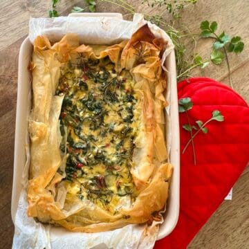 vegetable tart with phyllo
