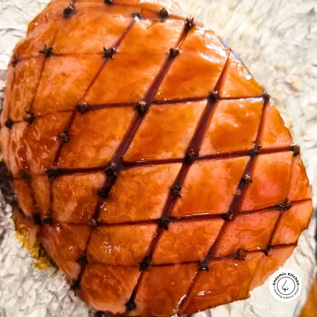 glazed gammon with cloves