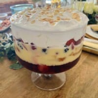 homemade custard trifle