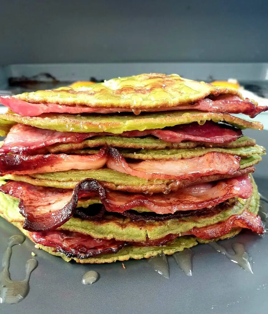 spinach and bacon pancakes