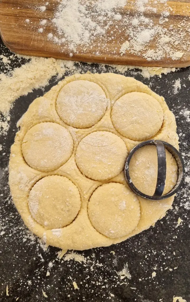 scone dough with cookie cutter simple scones recipe