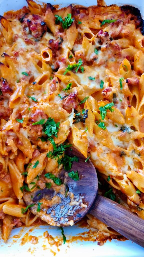 chicken pasta bake