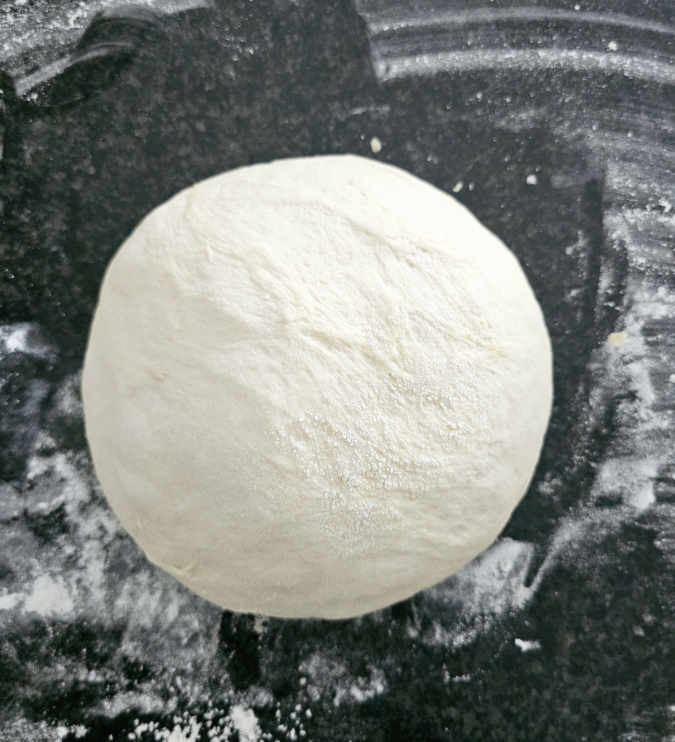 soft and fluffy naan bread dough that's ready to shape