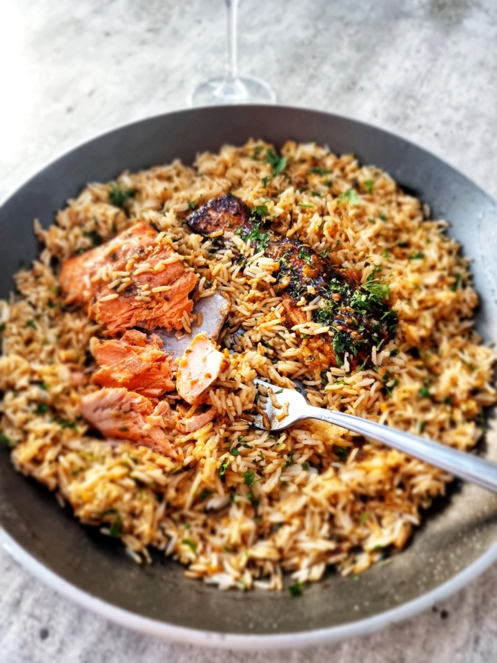 salmon and rice