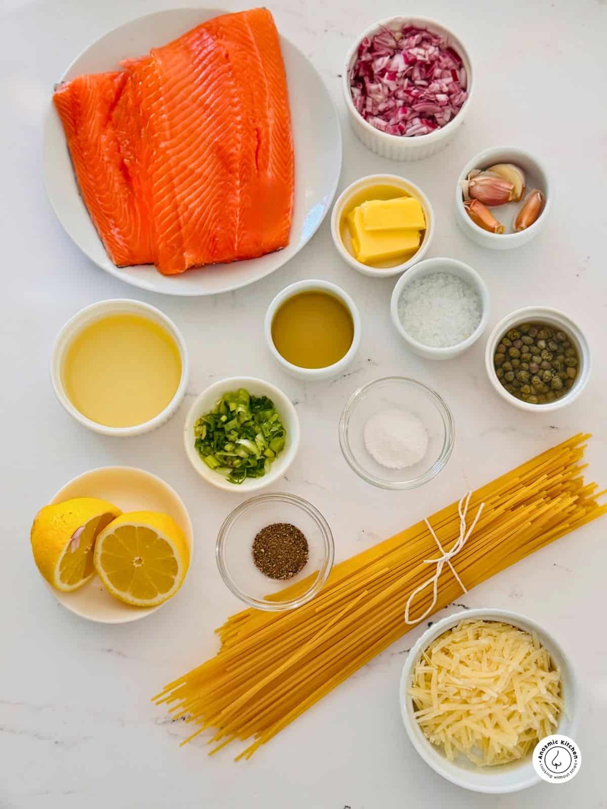 ingredients salmon without cream pasta recipe