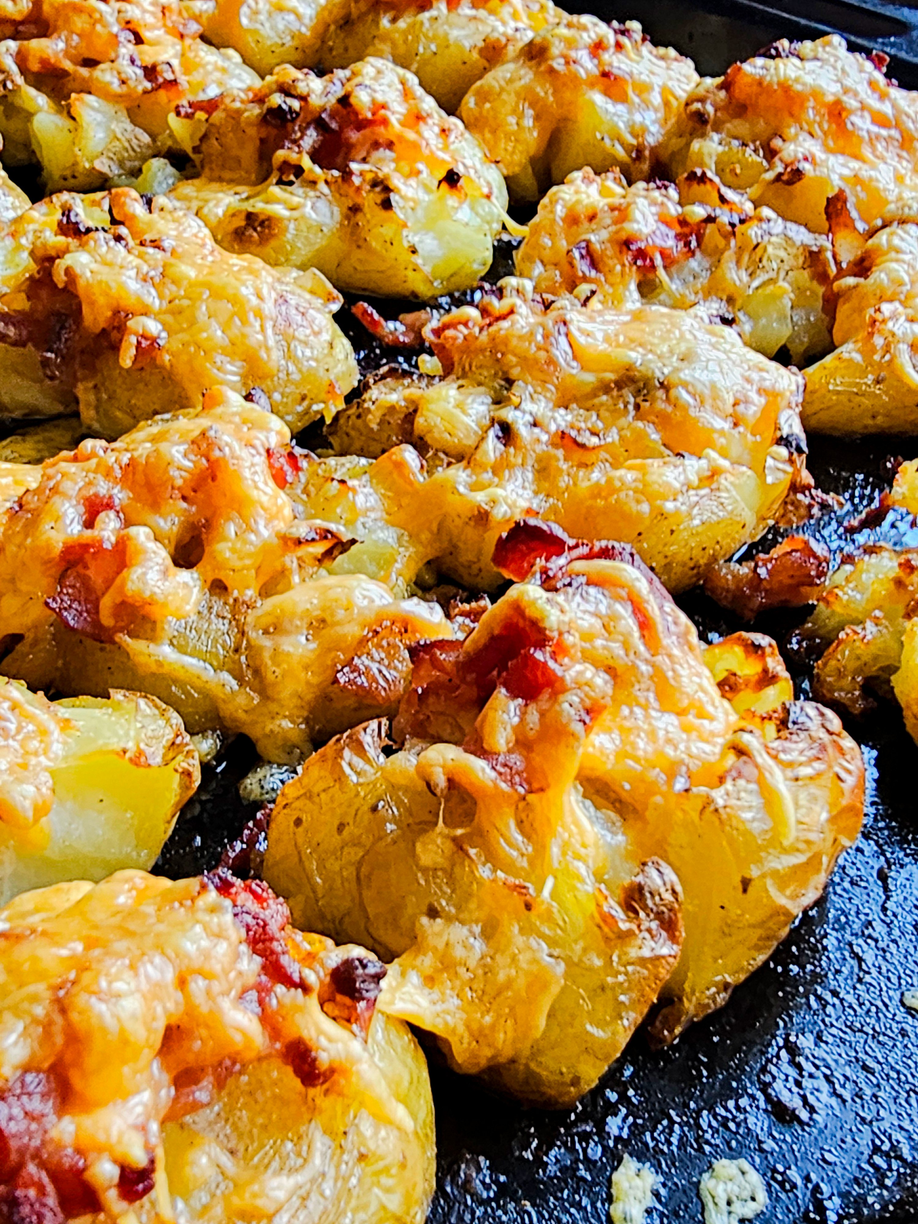 cheesy smashed potatoes recipe