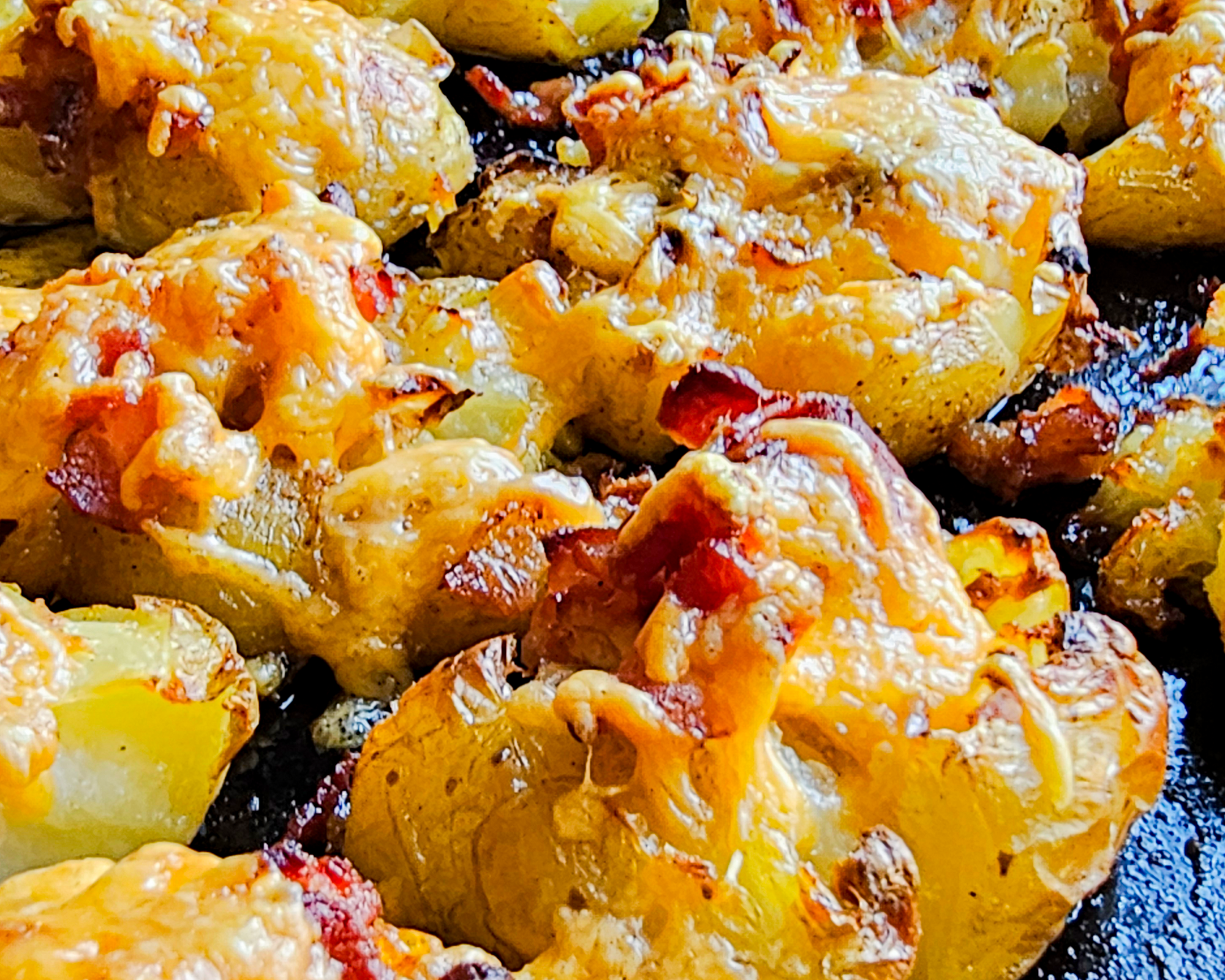 cheesy smashed potatoes recipe