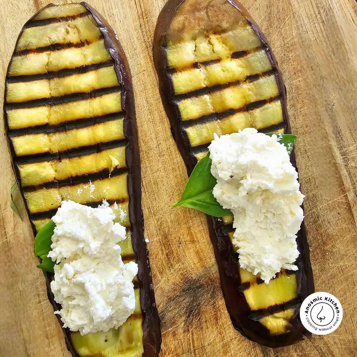 grilled egglant ricotta basil 