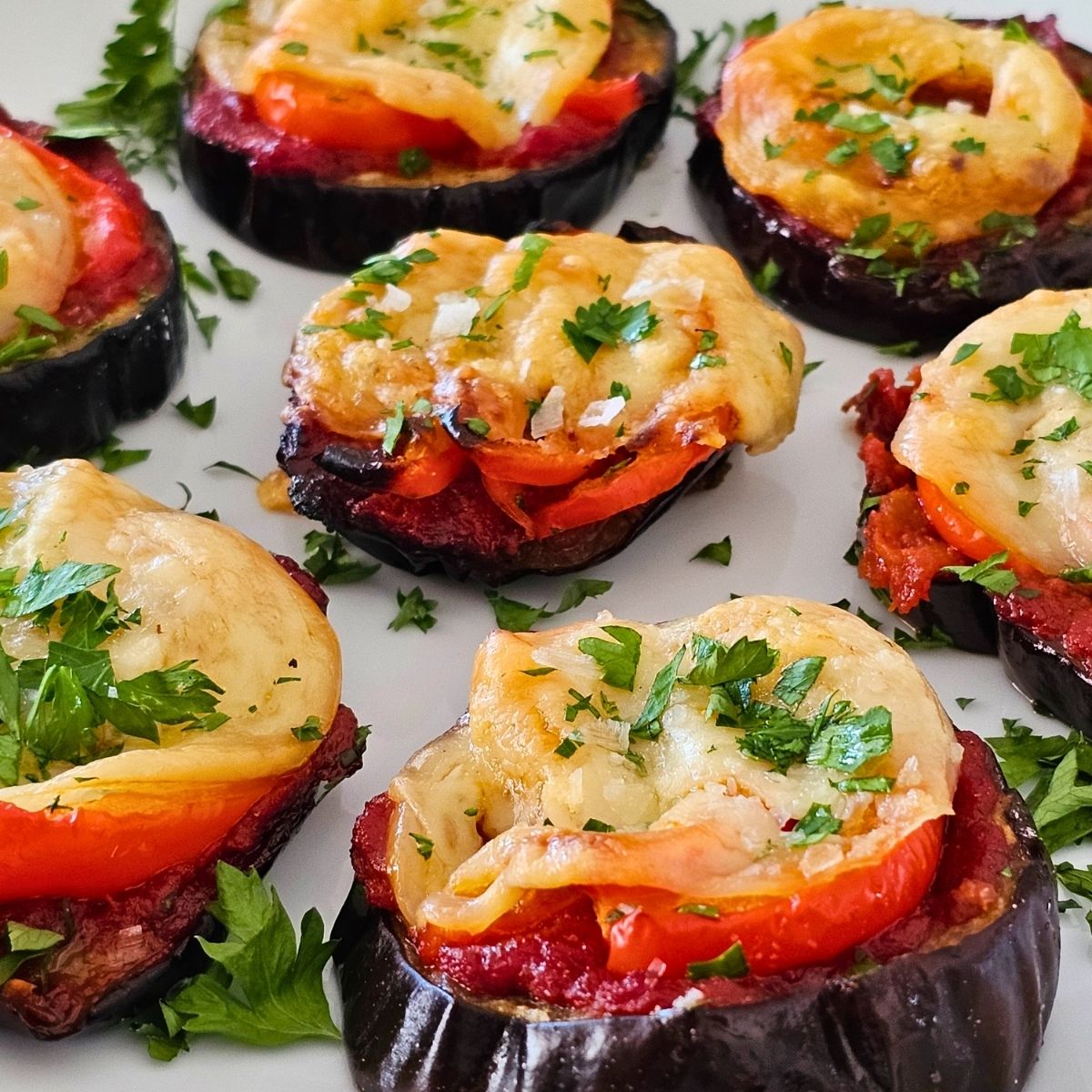 baked eggplant caprese appetizer