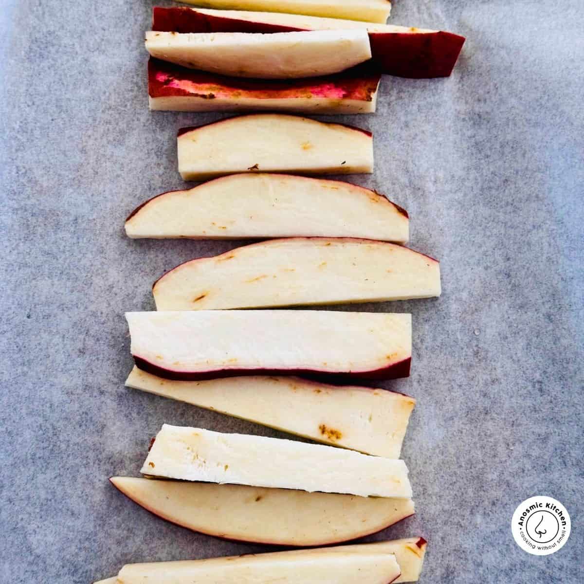 sliced sweet potato chips