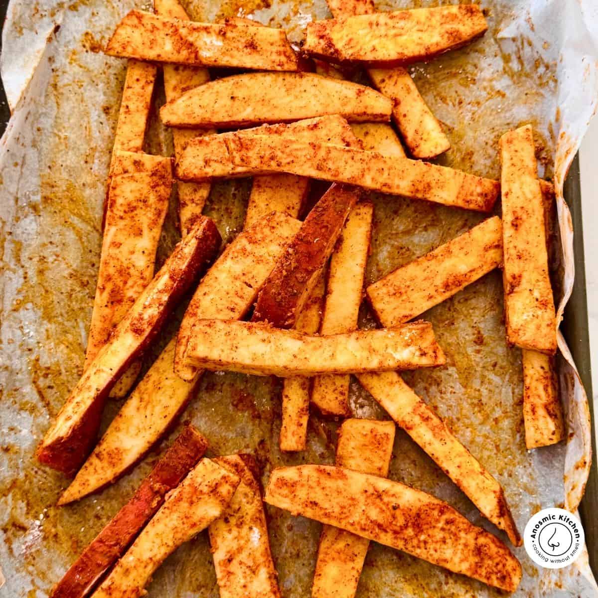 sweet potato chips in air fryer basket