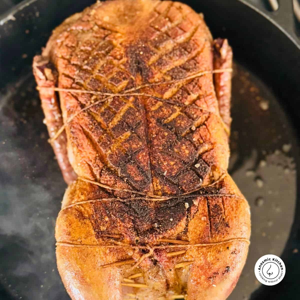 seared duck roast