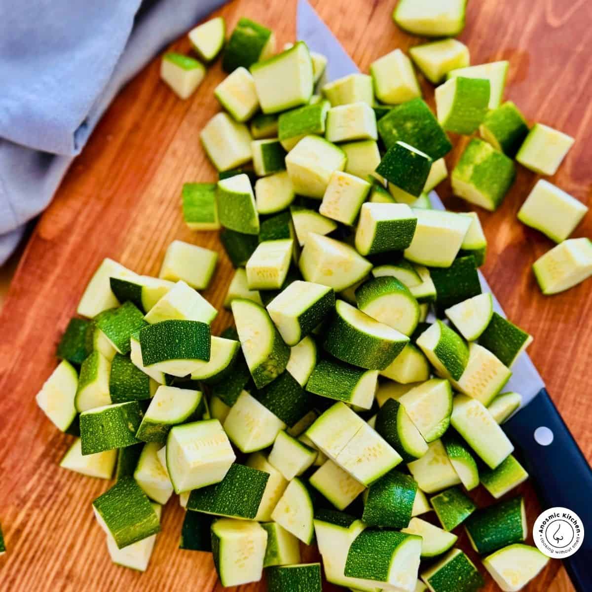 bite size zucchini pieces