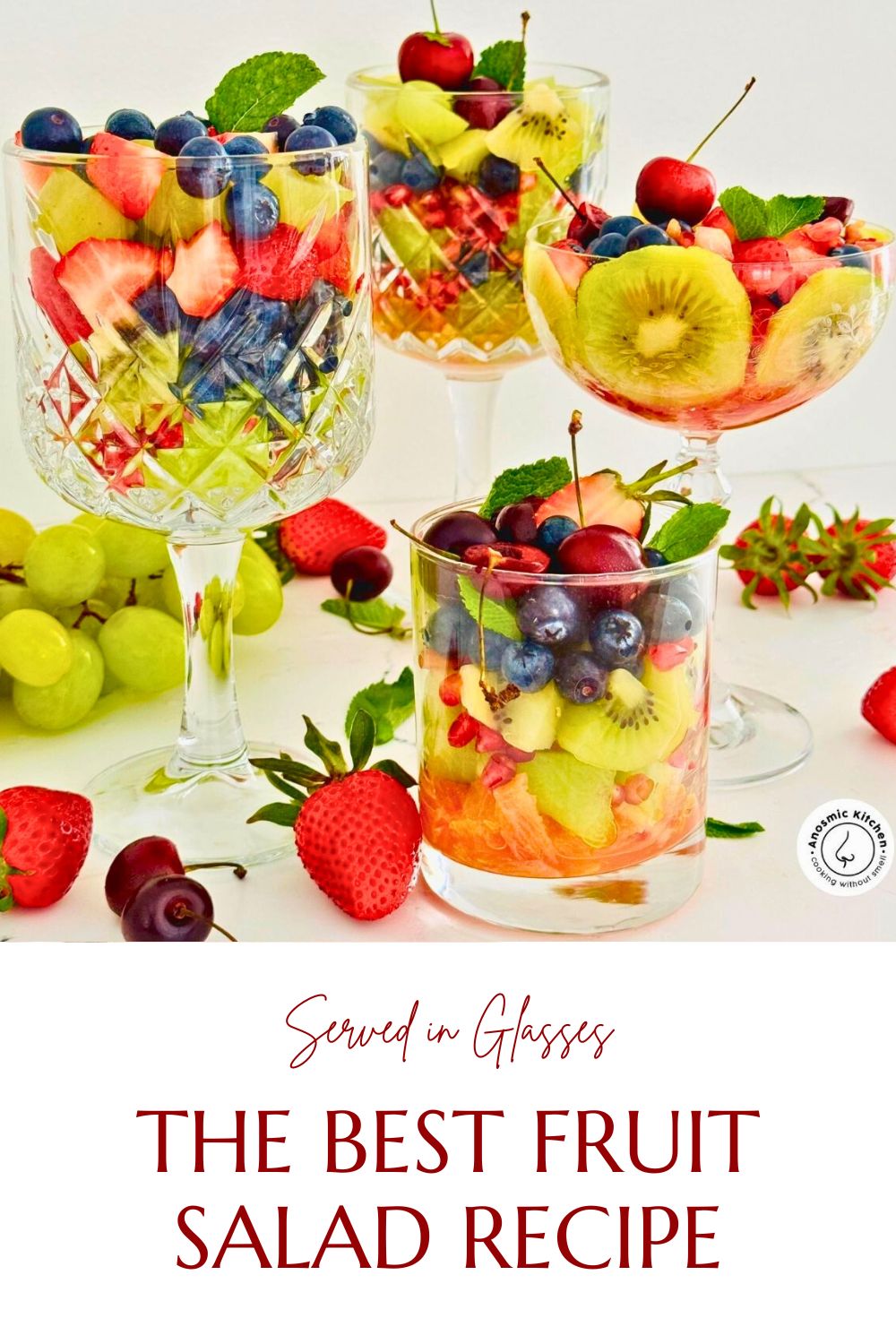 the best fruit salad recipe in glasses